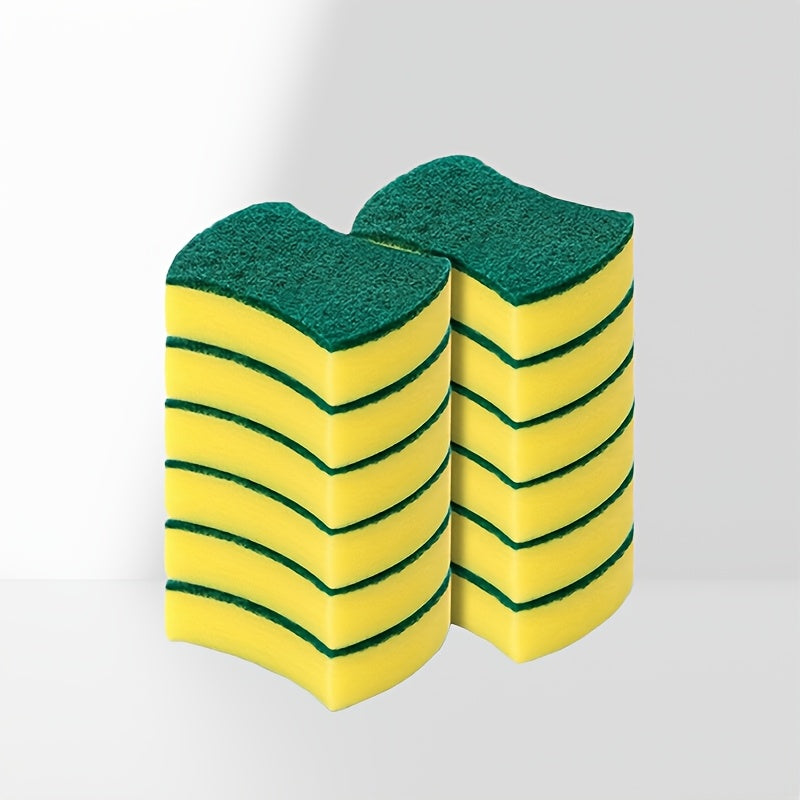 Choose from a variety of sizes, 10/12/24pcs, of our versatile cleaning sponge. The ultimate double-sided scouring pad for all your home cleaning needs. Ideal for dishwashing, high-end kitchen cleaning, and tough messes. This anti-scratch and durable