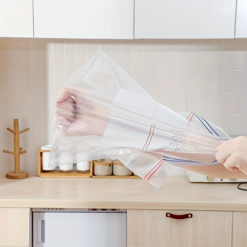 Clear Zipper Bag available in quantities of 15, 20, 30, 40, and 65 pieces. Ideal for storing biscuits, cookies, candy, snacks, dry fruits, grains, cereals, and spices. These portable, leakproof bags are perfect for keeping food fresh in the fridge. Can