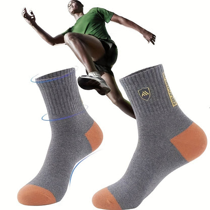 5 pairs of men's sports socks, suitable for spring and fall, EU 38-43