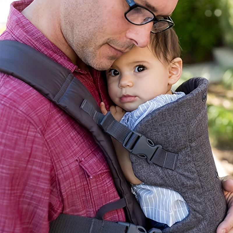 Convertible Carrier in Light Grey - Ergonomic Design, Ideal for Front and Back Carry, Suitable for Newborns and Babies up to 32 lbs!