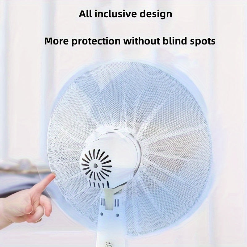 Child-Safe Fan Guard - Made of Pet Material, Circular Net Cover for Child Safety, Guards Against Pinching & Injuries