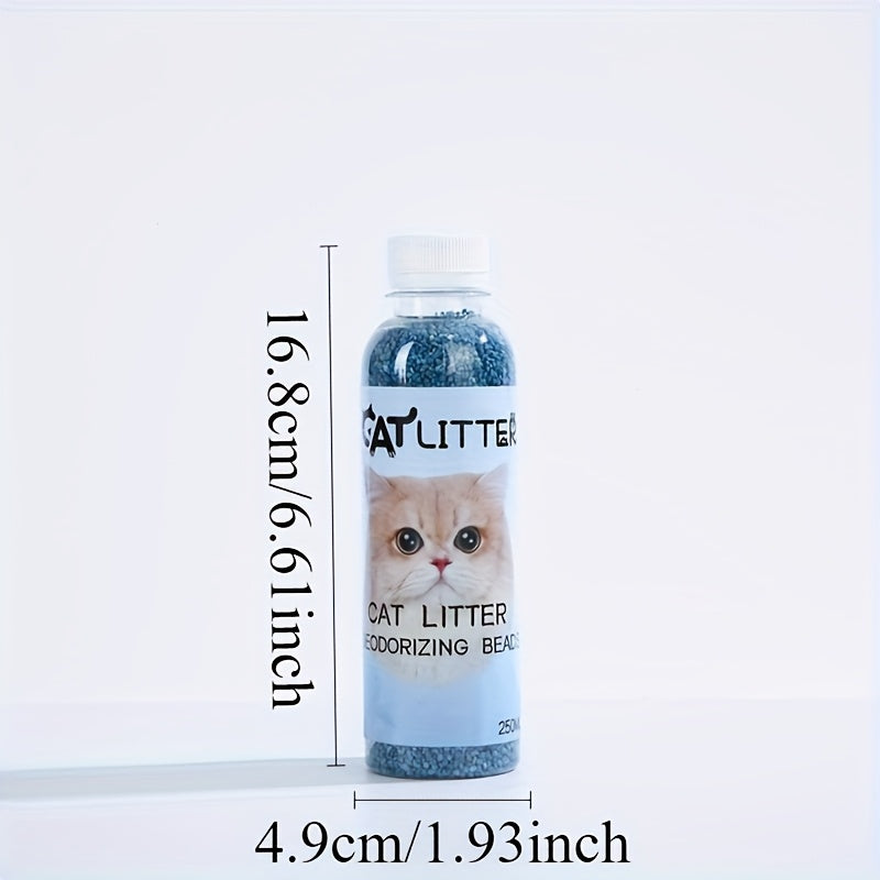 1pc Cat litter box deodorizer beads for a clean and pleasant pet environment. Made with natural plant-based odor eliminator and fresh scent, pet-friendly and non-toxic. Contains 0.7 oz.