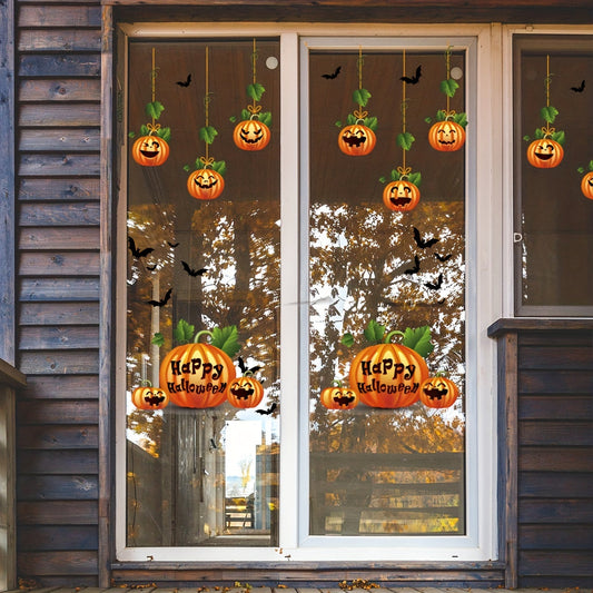 Get in the Halloween spirit with these adorable pumpkin static window stickers! Perfect for adding a festive touch to your party decorations, these double-sided stickers can be easily applied to windows, glass doors, and more. They are suitable for any