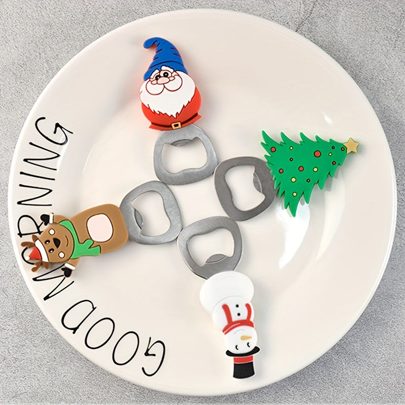 Bottle opener for Christmas and Halloween parties at home or outdoors, with a restaurant theme. Great as a gift.