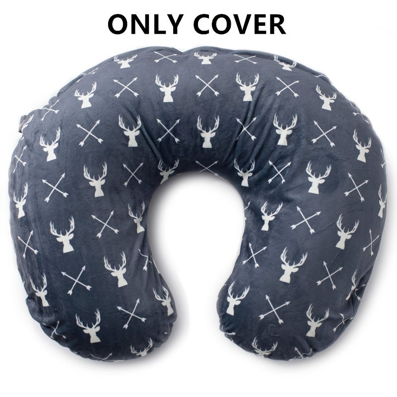 Nursing Pillow Cover for Breastfeeding: Soft Minky Cover for U-Shaped Pillows, Designed for Babies 6-11 Months Old