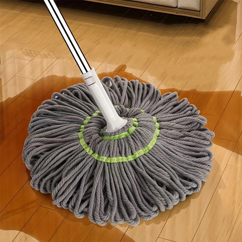 Thickened Polyester Mop Replacement Head for Universal Spin Mop - High Absorption, No Telescoping Handle Included, Ideal Cleaning Supplies Accessory