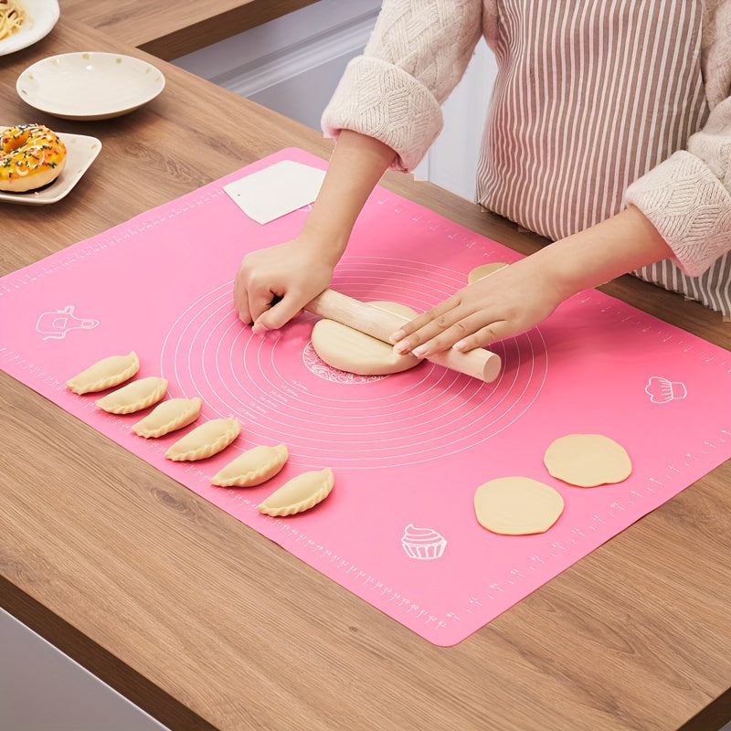 Silicone Baking Mat: Extra Thick with Measurements for Non-Slip, BPA-Free Aseptic Surface - Perfect for Pizza & Cake Dough Rolling - Must-Have Kitchen Tool for Kneading, Measuring, and Cooking