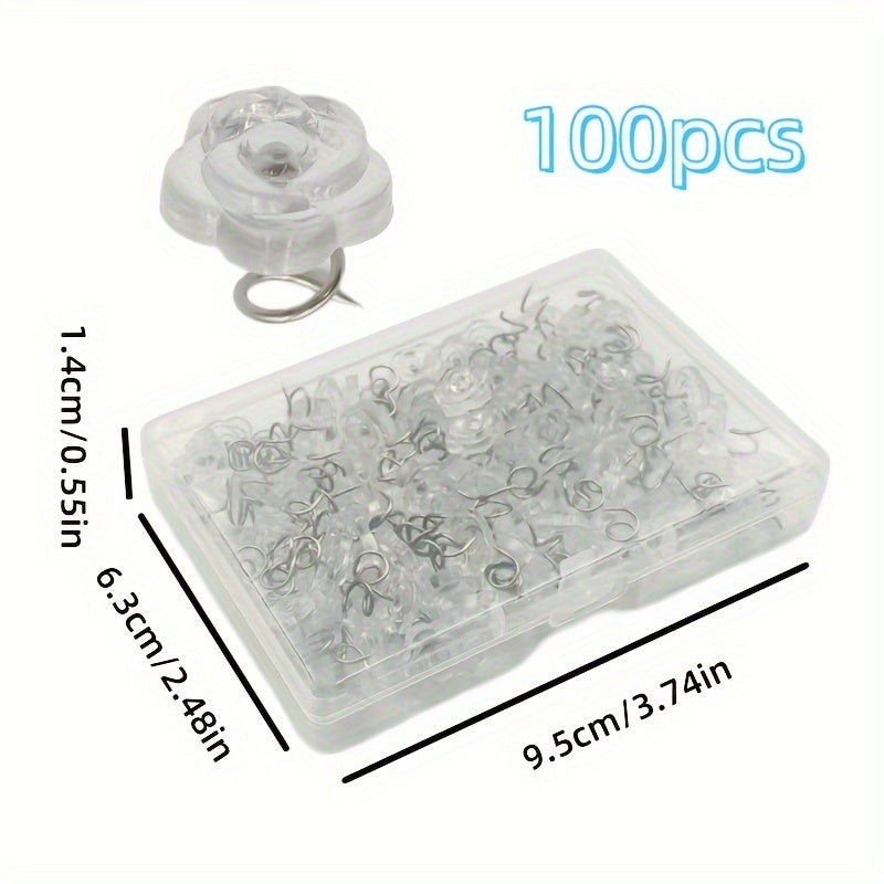 Secure your bed skirt effortlessly with this pack of 40 transparent rose head bed skirt fasteners. These dustproof ruffle edge pins are designed to hold your bed skirt in place, making it easier to clean and maintain. Upgrade your bedding essentials with