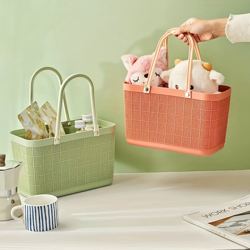 Trendy Plastic Laundry Linen Pattern Storage Baskets - Ideal for Females, Babies, and Consumers!