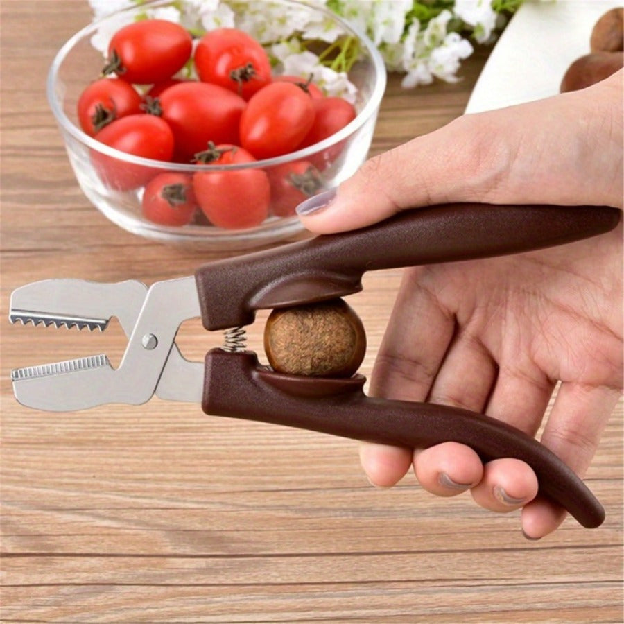 Stainless Steel Chestnut Opener with Ergonomic Grip and Food Processing Accessory - Nutcracker Tool for Kitchen and Dining