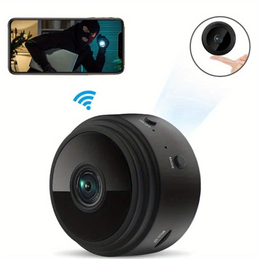 Get the 1pc OIMLYO 480P WiFi Security Camera for your smart home surveillance needs. This camera features a wide angle lens, mobile remote viewing, and a rechargeable lithium polymer battery. Made of ABS material, it has an irregular shape and offers