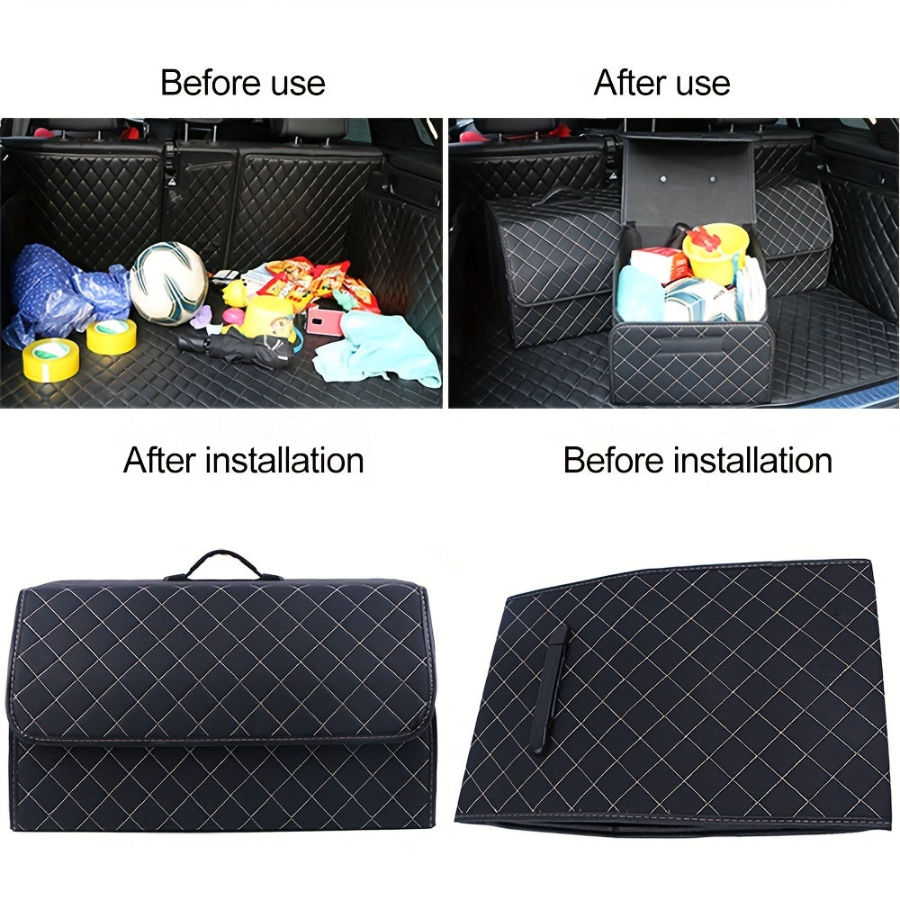 1pc Car Trunk Organizer for Storing Toys and Food in Auto.