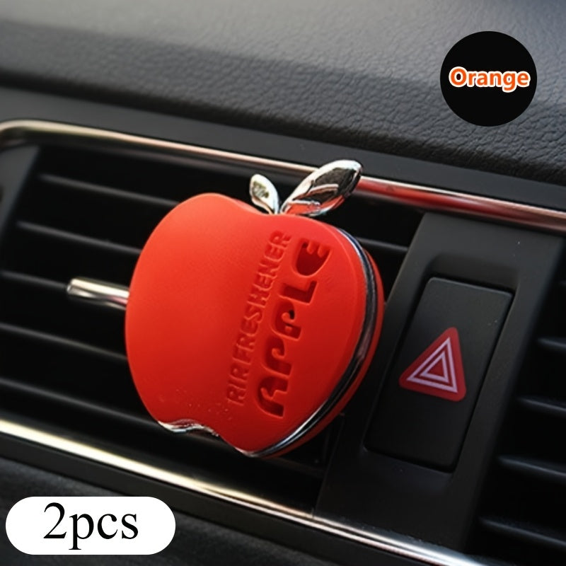 AAZRZR Apple-Shaped Car Air Freshener - Vibrant Multi-Color Scent Diffuser, Cute and Functional Auto Accessory, Alcohol-Free