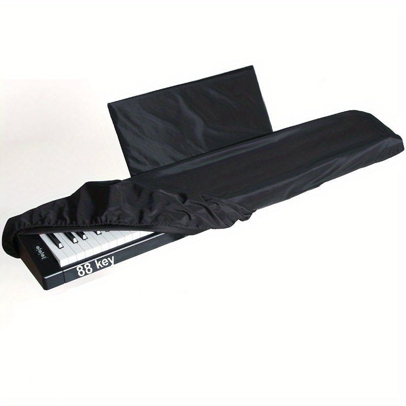 Electronic keyboard cover for 88 keys, adjustable cord, dustproof, with storage bag.