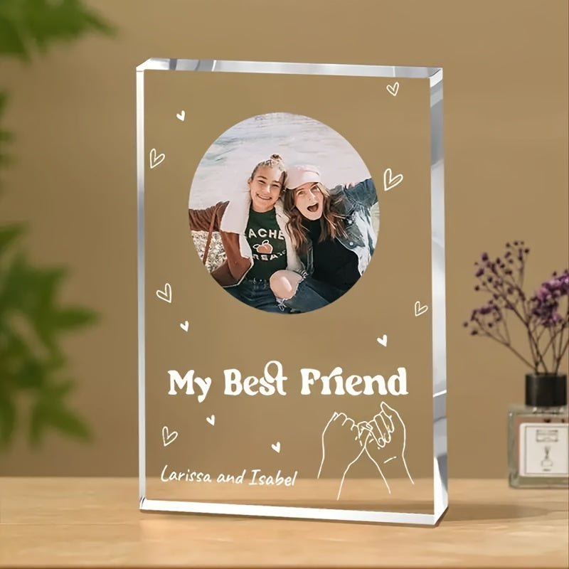 Personalized Acrylic Photo Plaque - Ideal Present for Close Friends, Celebrations, Milestones & Special Occasions - Suitable for Various Holidays & Occasions - Ideal for Loved Ones, Family, Friends & Coworkers, Great for Home Decor