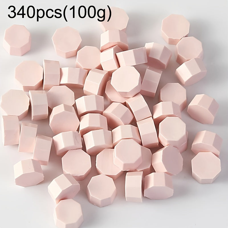 340pcs 100g Octagonal Wax Particles for DIY Gift Box Sealing Wax