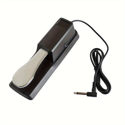 Sustain pedal for electronic keyboards, compatible with various brands, durable plastic construction, 36V or lower.