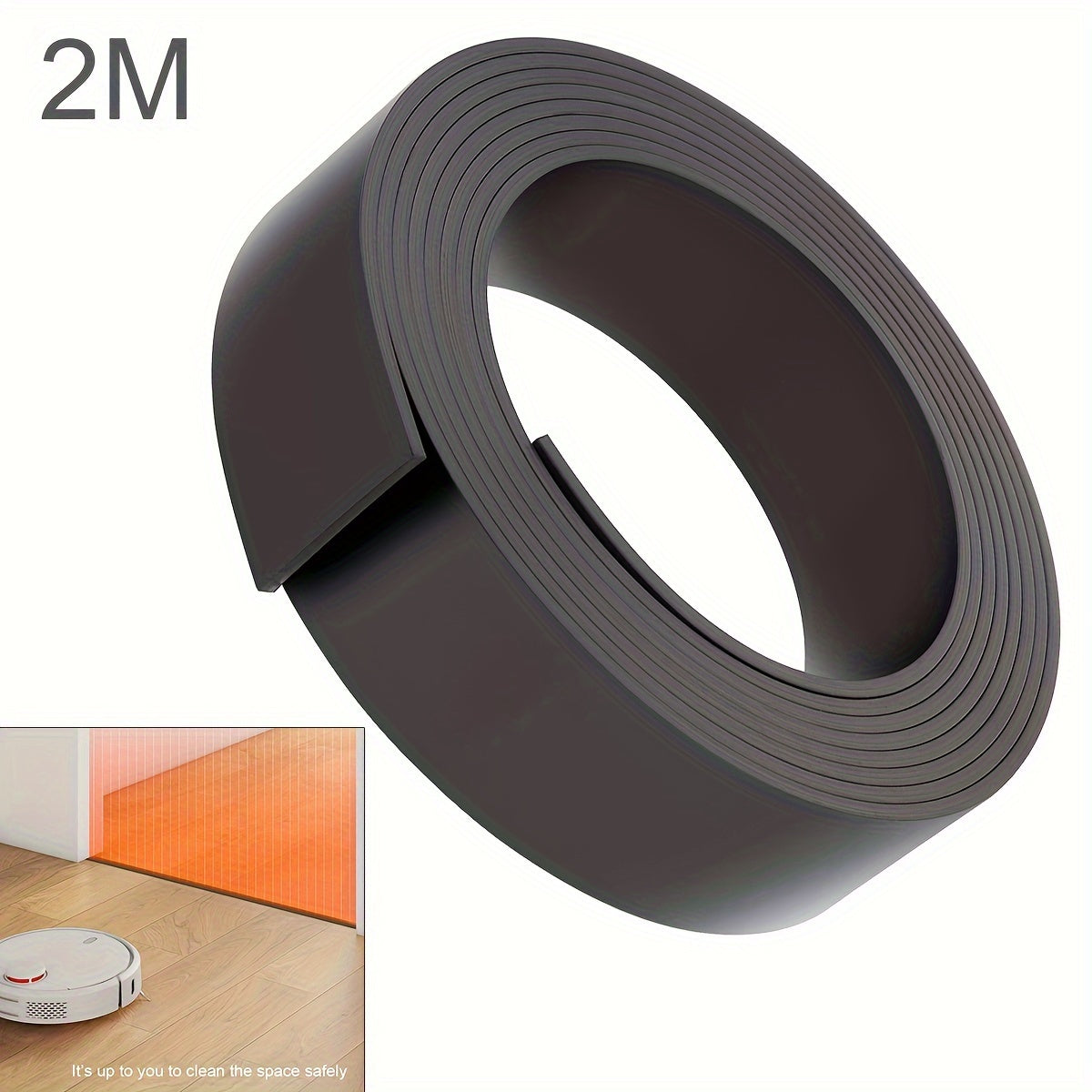 Boundary markers strip for Xiaomi Roborock S5 S50 S51 S52 robot vacuum cleaner

- 2-meter magnetic strip
- Non-electric
- Lightweight plastic
- Virtual wall tape accessory