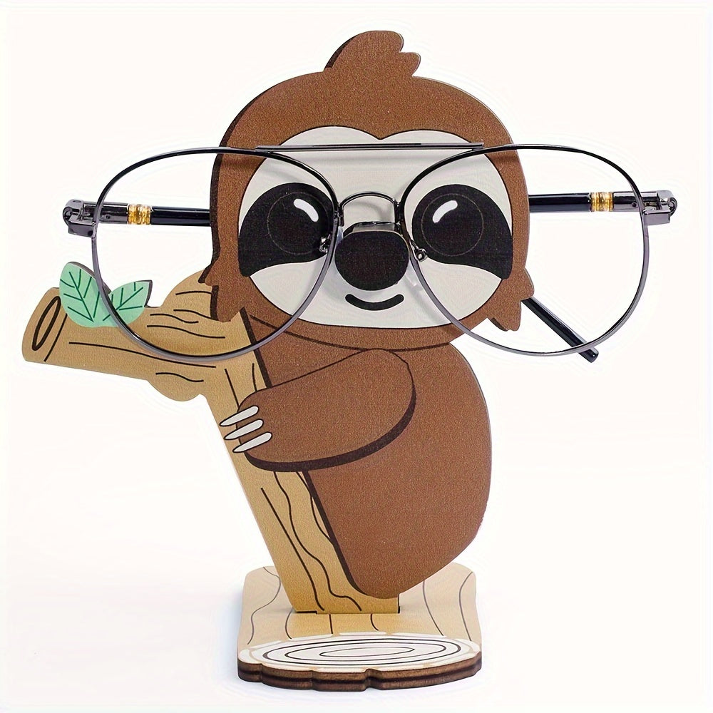 This adorable wooden sloth eyeglass stand is the perfect addition to your home or office decor. Keep your glasses safe and in style with this charming cartoon animal fashion holder. It also makes a wonderful Christmas or New Year gift for your loved ones.