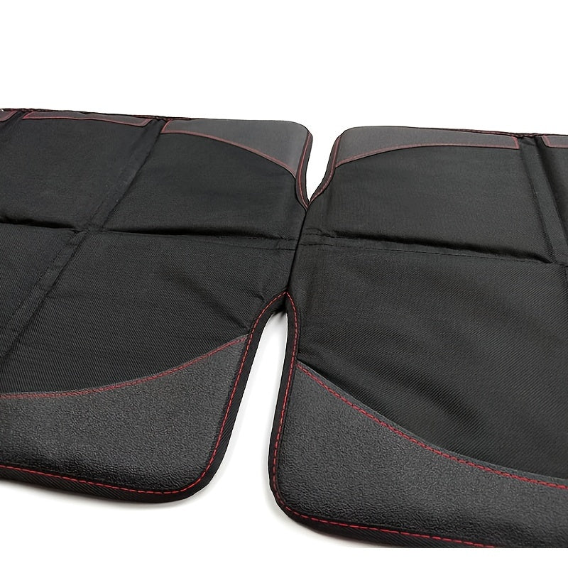 Large Size Car Seat Protector made of 600D Fabric with Thick Padding and Storage Pockets for Seat Protection and Adaptability.