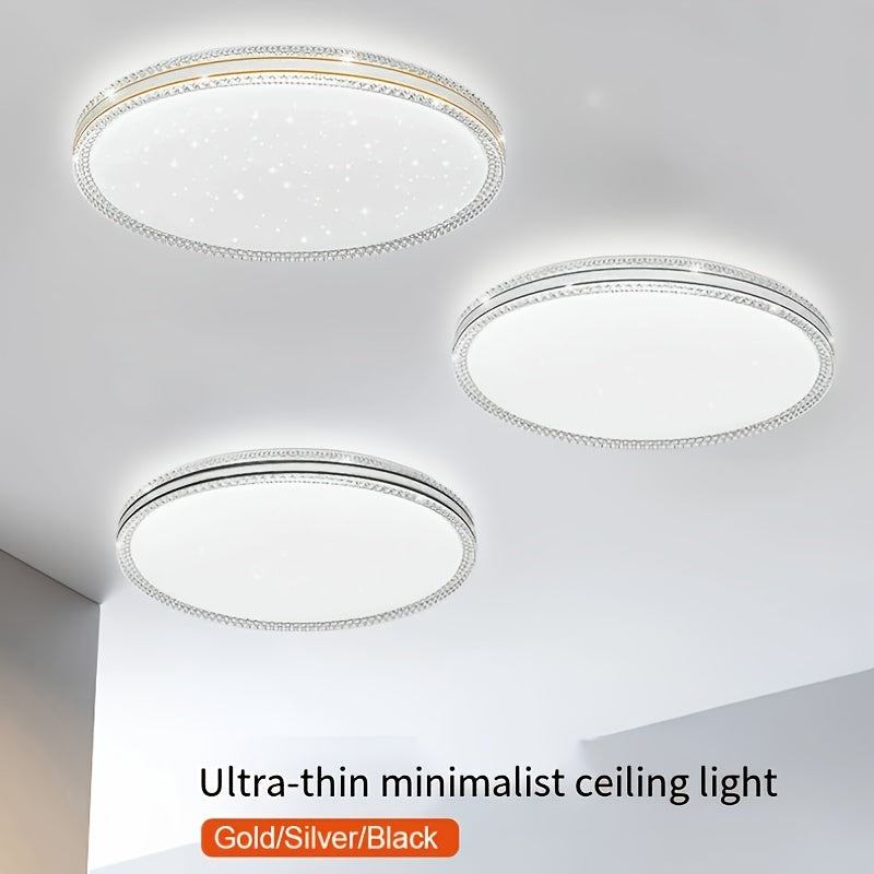 12.6-inch LED ceiling light fixture for bedroom, kitchen, hallway, corridor, or bathroom in 6000K daylight white. One piece included.