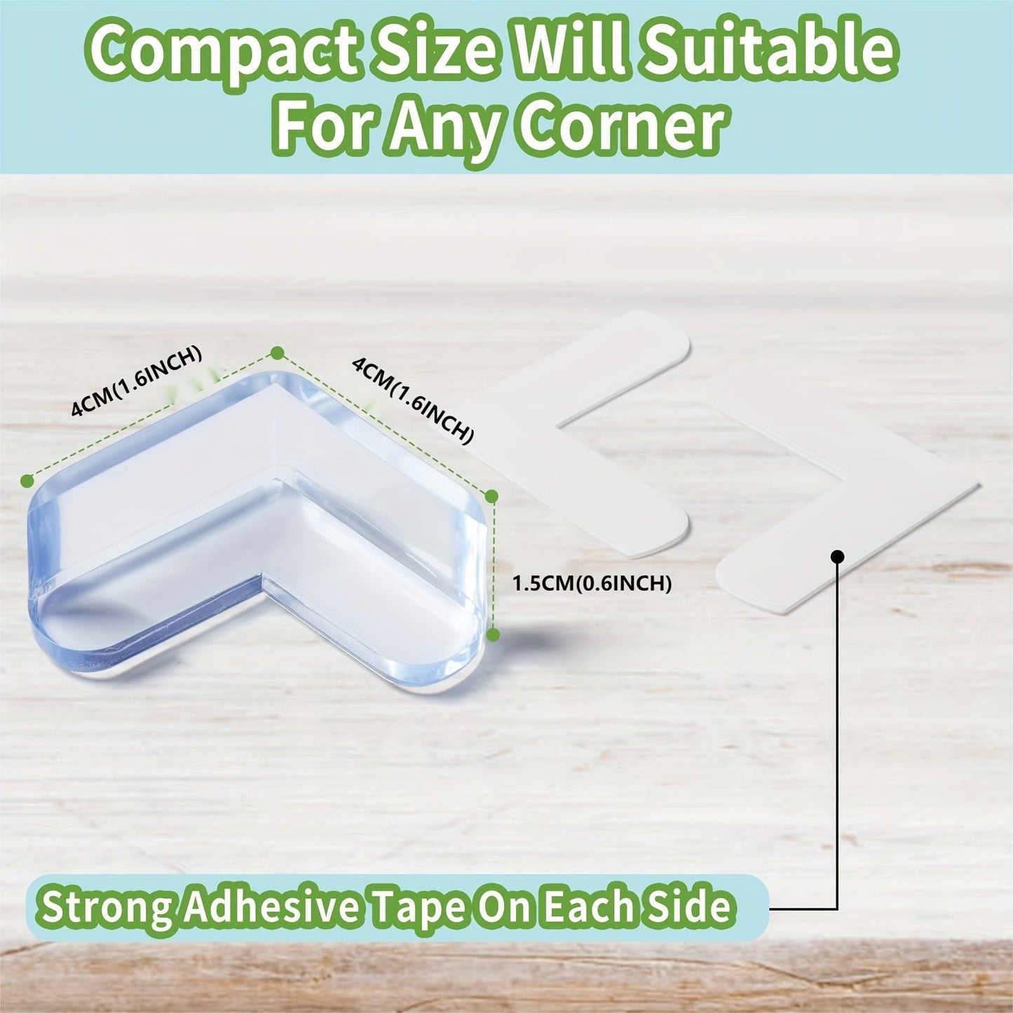 Give the gift of safety with our 12-piece set of Baby-Safe Clear Corner Guards. These high-resistance adhesive gel guards are perfect for protecting tables, furniture, glass, cabinets, and more. A great gift for Christmas, Halloween, or Thanksgiving Day!