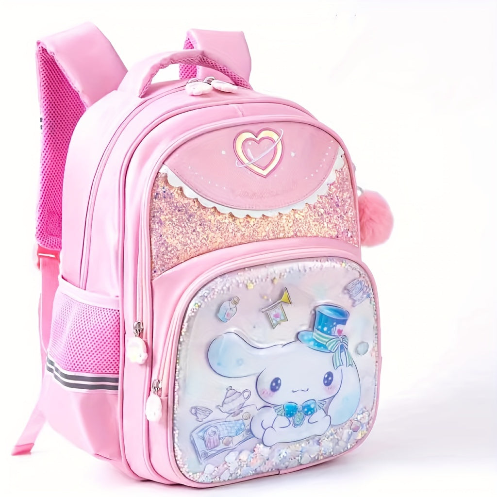 New Style HelloKitty School Bag for Primary School Girls, Lightweight and Perfect for Three Youngsters in Second and First Grade, Hello Kitty Youngsters Backpack