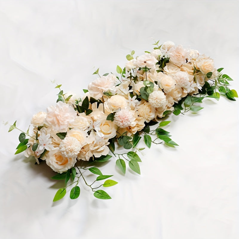 Artificial Peony Rose Garland for Wedding and Events, Outdoor Patio Decoration, all-season use for holidays, no container included.