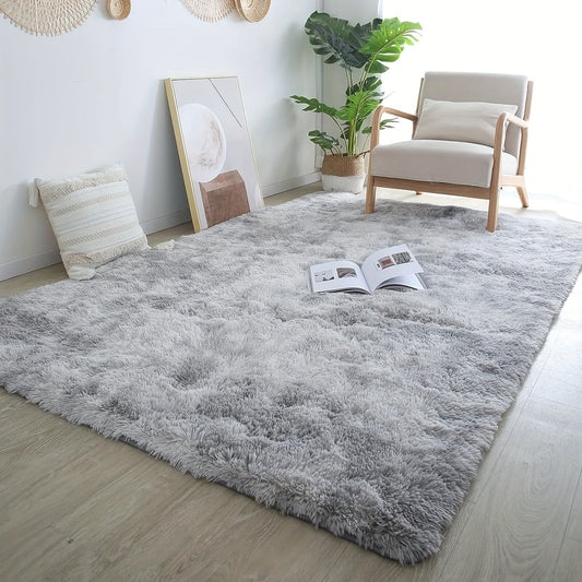 Luxurious soft plush shag area rug perfect for the living room, fluffy shaggy floor carpet ideal for the bedroom. This home decor piece adds warmth and style to any space. Non-slip and machine washable, it's perfect for the living room, bedroom, game