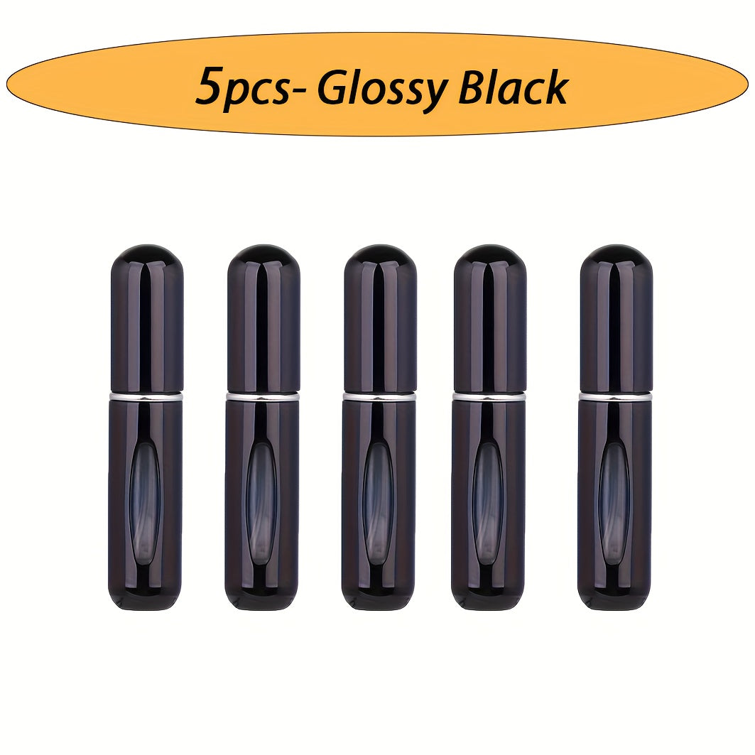 Refillable atomized perfume bottle ideal for travel and outings (5ml), suitable for men and women, makes a great gift.