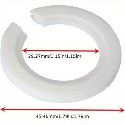 4 lamp shade reducing rings for E27 to E14 socket adapter washers made of durable plastic, perfect for home and office lighting upgrades.