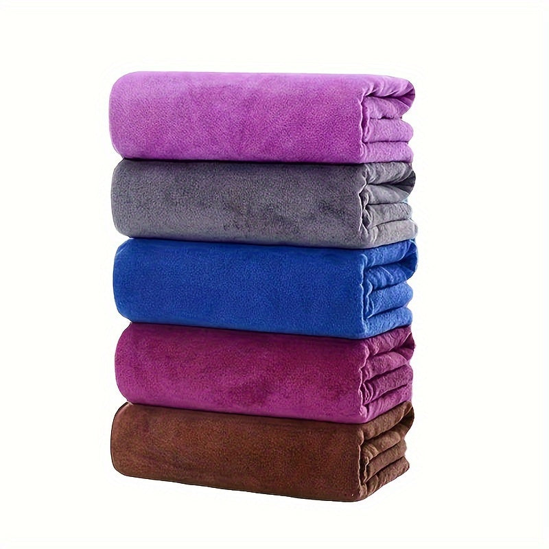 Extra large microfiber bath towels (101.6cm x 203.2cm) with soft, highly absorbent, quick-drying features perfect for body, sport, yoga, spa, and fitness.