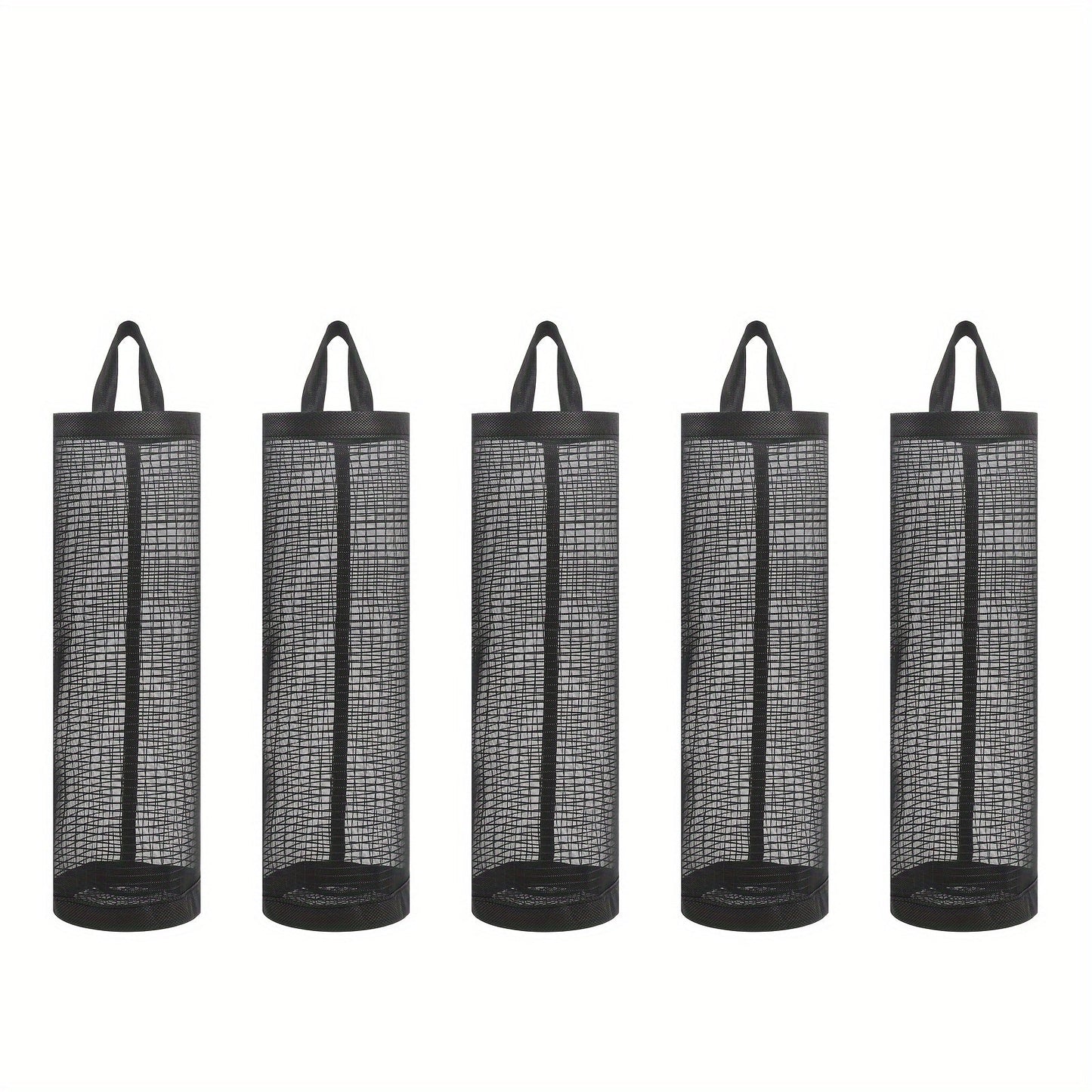 Plastic Bag Holders - Set of 2, 3, 5, or 7, Mesh Hanging Grocery Bag Dispenser for Home Kitchen and Travel