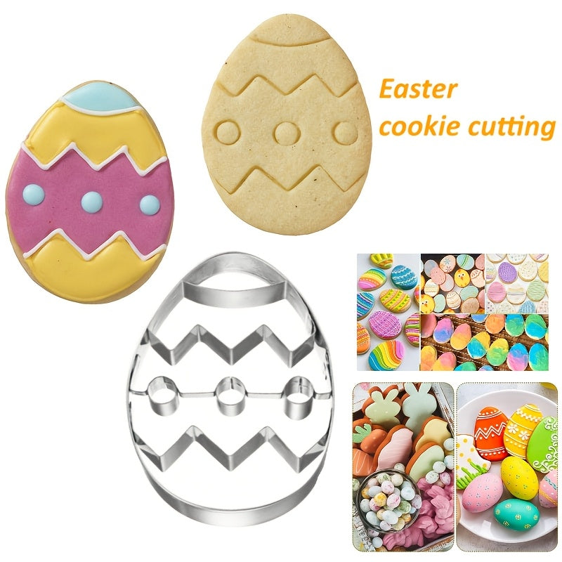 Easter Cookie Cutter - Stainless Steel Egg Clay Mold for DIY Soft Clay Sculpting, Pastry Baking, and Kitchen Tool Safe for Food Contact