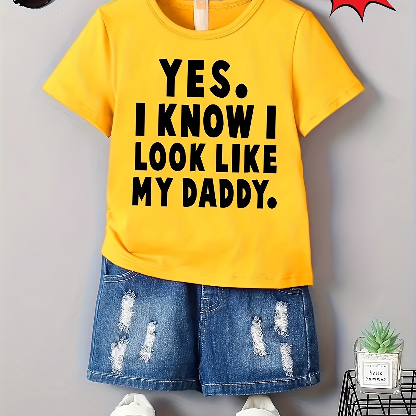 Casual summer tops for boys with "Yes I know I look like..." print. Great Father's Day gift.