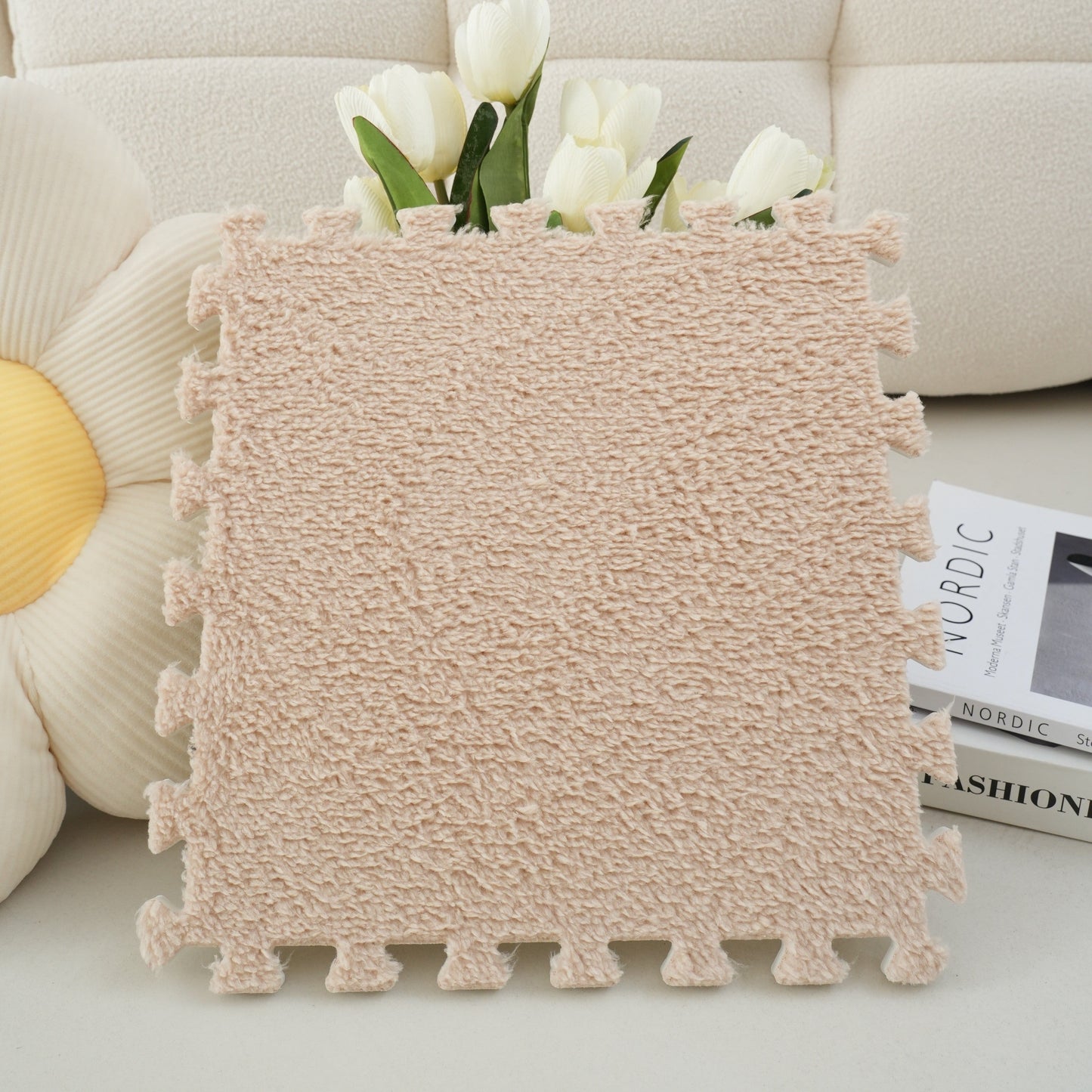 Spliced Carpet for Home Decor: Ideal for Bedrooms, Living Rooms, Balconies, and More! This Washable and Dirt Resistant Mat is Perfect for Large Areas, Entrances, Bay Windows, and Bedside Use.