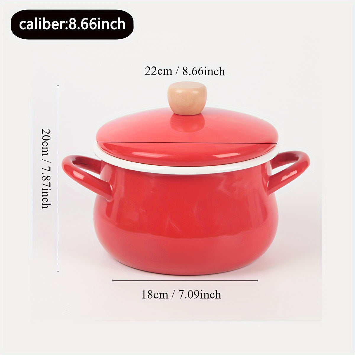 This multifunctional non-stick pot is made of high-quality enamel and is 1pc thick. It can be used as a soup pot, boiling pot, or stewing pot with various large capacity options available. Perfect for use in restaurant kitchens or outdoor cooking, this