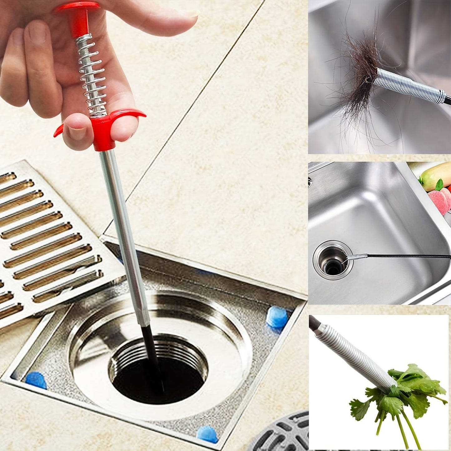 Get ready for school with this household gadget - the Drain Cleaning Dredging Tool with Grapple Hook! This long, flexible grabber claw sink drain cleaner is perfect for removing kitchen sink sewer clogs. Say goodbye to drain hair with this handy drain