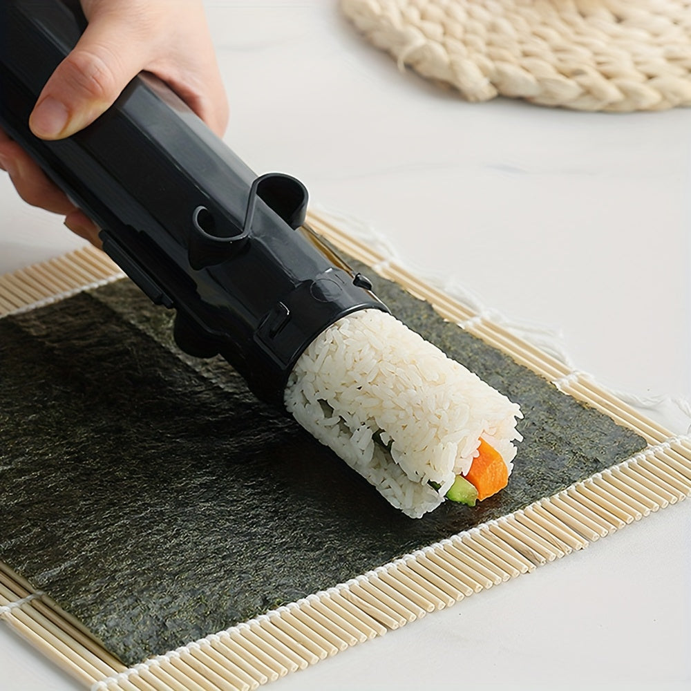 Convenient 2-piece set of plastic sushi molds for making sushi rice balls. Perfect for breakfast, lunch, dinner, office workers, students, and party food.