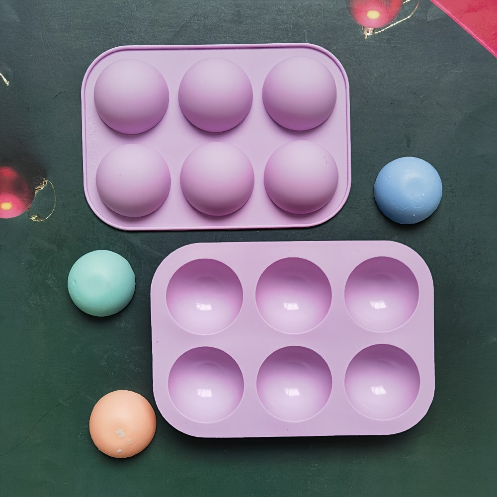 Silicone Mold with 6 Holes, Ideal for Making DIY Pudding, Chocolate, Candy, Desserts, Gummy, Handmade Soap, Polymer Clay, and Ice Cubes. Perfect for Cake Decorating and Baking Needs in the Kitchen.