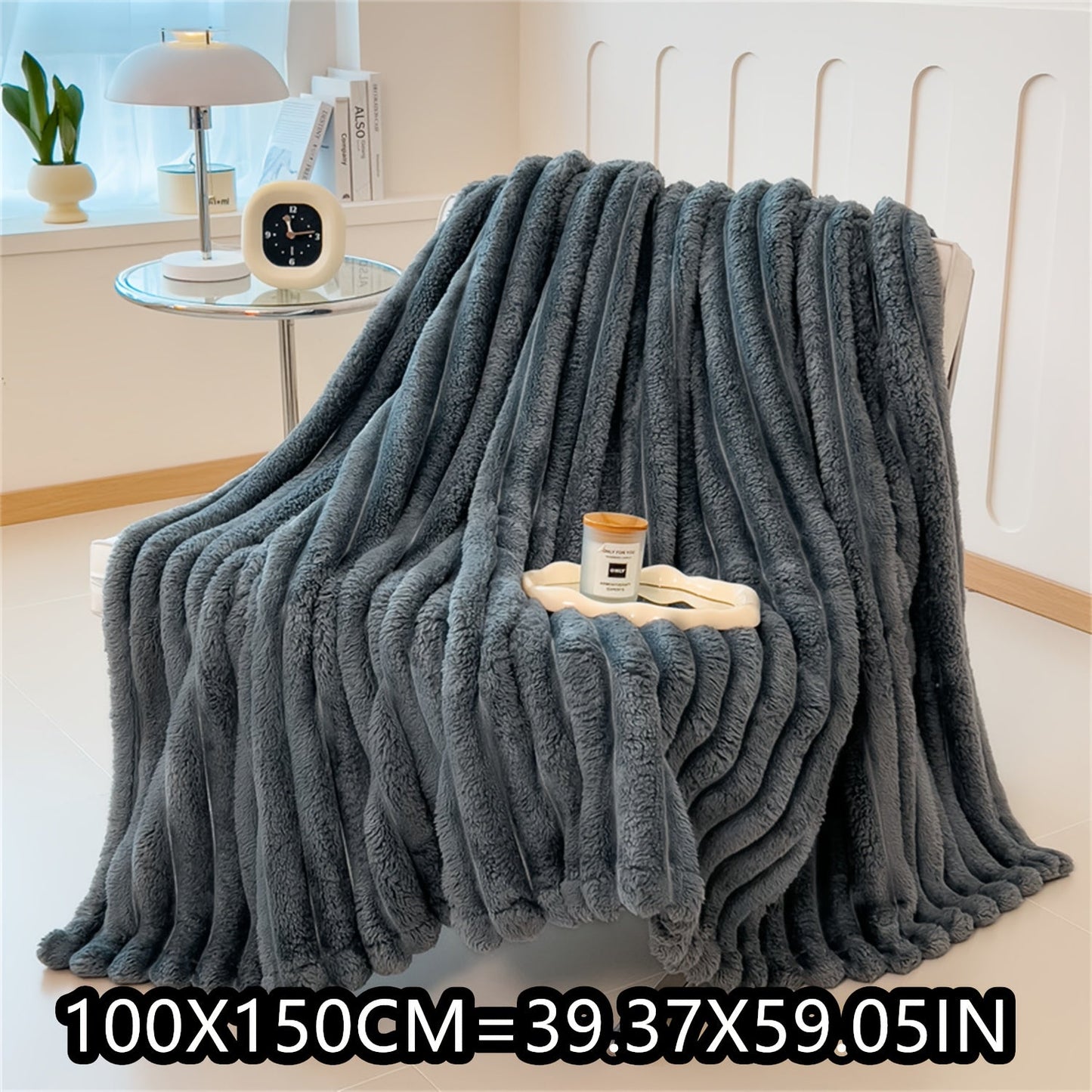 Indulge in the luxury of a Soft Plush Faux Rabbit Blanket - Cozy, Warm, and Stylish for Home, Work, or On the Go - Perfect Gift for Any Occasion