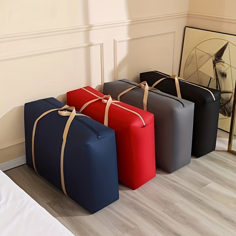 Extra Large Moving Bag with Zipper and Handles, Heavy Duty Storage Container ideal for Bedroom, Home, Closet, Wardrobe, and Trunks, providing Space Saving Moving Storage and Organization_solution.