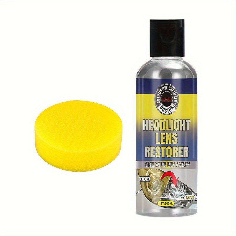 Automotive Headlight Restoration Kit for Oxidation, Yellowing, Scratches & Haziness - Easy Application, Quick Results - Fits All Vehicles - High-Quality Material.