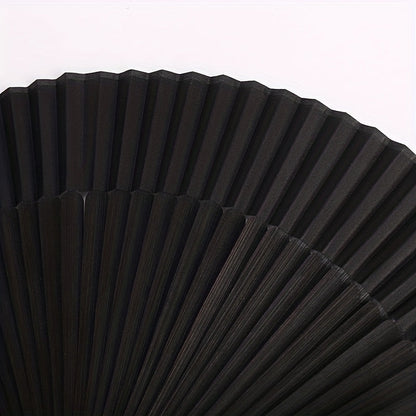 Bamboo Folding Fan: Charming and Elegant Handheld Fan with a Retro Style, measuring 8.27 Inches (21 cm) in length. Perfect for Chinese and Japanese inspired fashion.