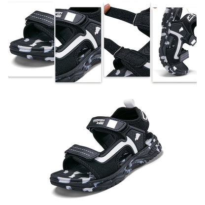 Boys' Summer Beach Sandals - Quick-Dry, Breathable with Shock-Absorbing EVA Sole, Fashionable Closure, Ideal for Outdoor Activities