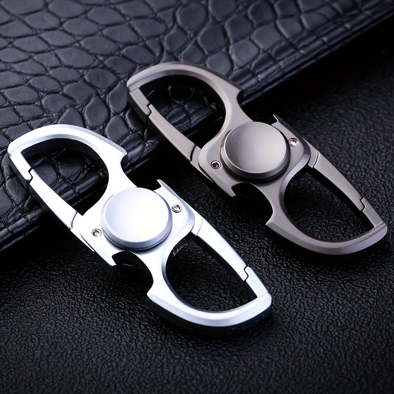 Casual Style Key Ring with Spinning Top Gyro Design, made of Durable Stainless Steel for a Creative look.