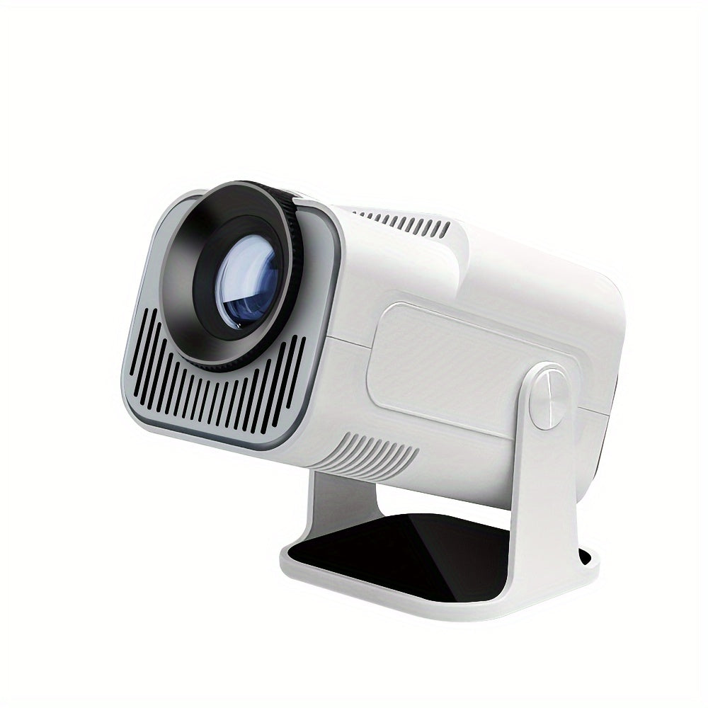 Compact Android 11 home projector with 720P resolution, Dual Band WiFi6, Wireless 5.0, 320ANSI brightness, Auto Keystone &180° rotation for portable cinema experience.