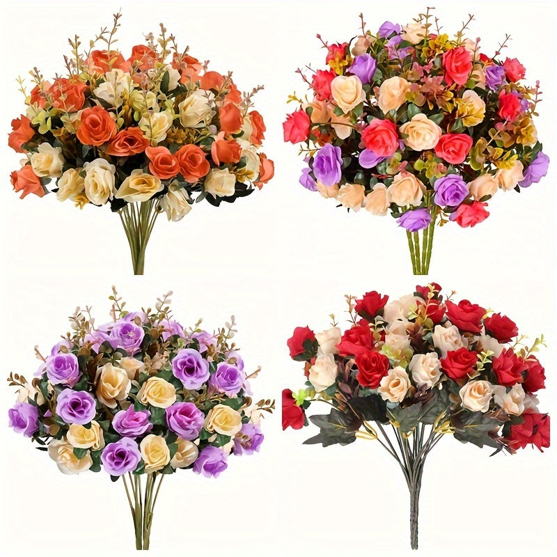 1PC Artificial Autumn Roses for Home Decor, Wedding Bouquets, and Holiday Decoration - Container Not Included.