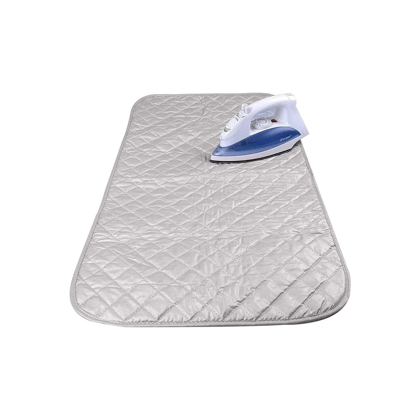 Portable Ironing Mat that does not require electricity, featuring a reusable heat-resistant cloth for pressing shirts and garments on-the-go. No need for an ironing board or plate, making it convenient for travel and home use.