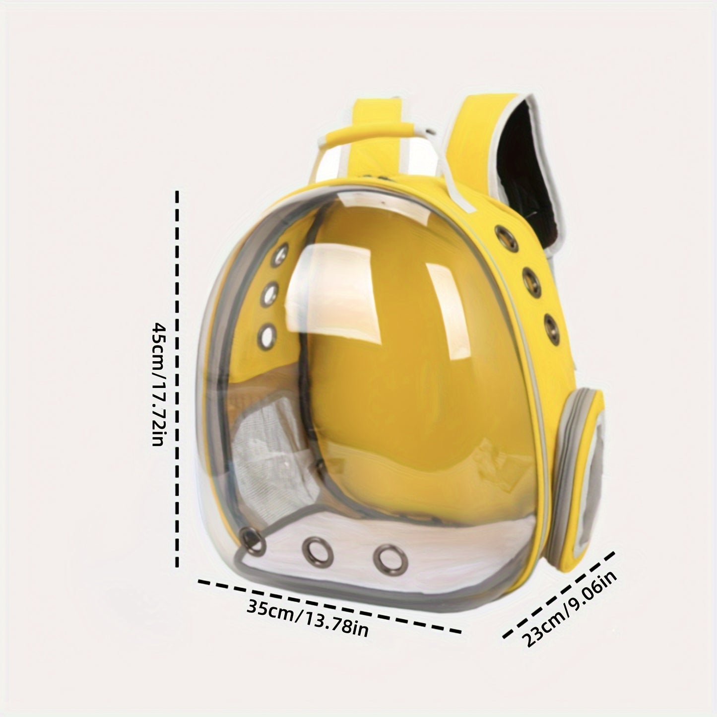 PVC Hard-Sided Pet Carrier Backpack for Cats and Small Animals